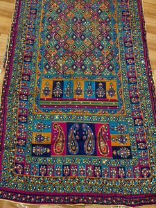 2025 Ssumaira Collection luxe haute qualité sérigraphié brodé crêpe soie Dupatta séquence brodé travail pour indien - Product Image 6