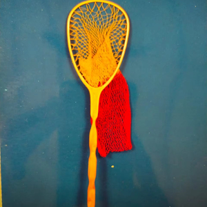 Vente en gros Filet de pêche à la truite Filet de pêche à la mouche Cadre en bois Filet d'atterrissage de poisson avec maille en caoutchouc souple transparent - Product Image 1