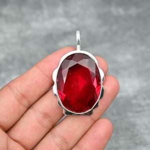 Pendentif en rubellite, argent sterling 925, collier en pierre précieuse rubellite fait à la main, bijoux, cadeau pour elle, anniversaire de la mère - Product Image 6