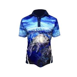 Personalizado bajo MOQ sublimación Impresión de secado rápido poliéster rendimiento pesca Sudadera con capucha UPF 50 camisa de pesca con capucha - Product Image 3