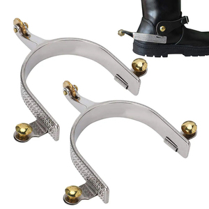 Éperons d'équitation réglables réutilisables en acier inoxydable, conception durable, personnalisation acceptée, équipement professionnel - Product Image 5