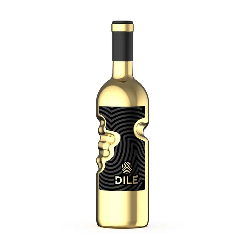 DILE' SUPREME, vinho seco e sem álcool, 750 ml, teor alcoólico 14%, garrafa dourada, perfeito com carne