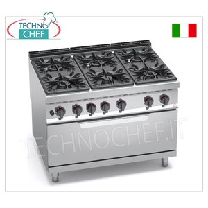 Cuisinière à gaz 6 brûleurs avec four à gaz - Product Image 2