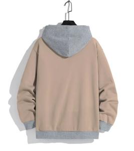 Sudadera con capucha de invierno de gran tamaño para hombre de primera calidad personalizada 100% Sudadera con capucha suelta de lana de algodón para parejas mezcla de algodón - Product Image 2