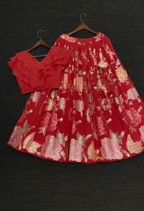 Desgaste ocasional Georgette con hilo y lentejuelas Trabajo Niños Lehenga Choli Fabricante y proveedor de Surat - Product Image 2