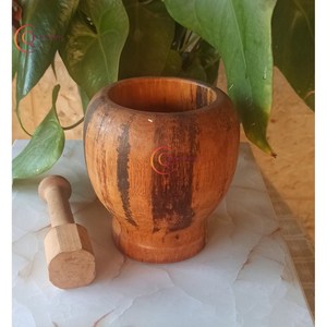 Unique Wooden Mortar and Pestle Quality Kitchen Essential Perfect <b>Grinder</b> for <b>Herb</b> Garlic Walnut Spices Wholesale - Product Image 5