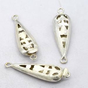 18K Gold Plated <b>Heart</b> Bali Box Clasp for 1 3 Strand <b>Sterling</b> <b>Silver</b> Jewelry 44X17X9MM Single Multi-Strand for Jewelry Component - Product Image 2