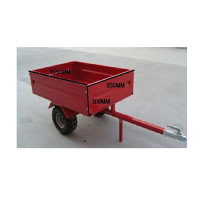 Rodamiento duradero Bañera de polietileno de alta resistencia Rueda neumática Carretilla de arrastre Carro de descarga 900lbs Carga Granja Jardín Taller - Product Image 1