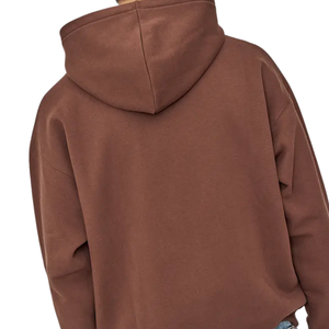 Sweat à capuche marron pull en molleton unisexe avec logo personnalisé capuche en coton épais avec capuche décontracté hiver chaud fournisseur en gros OEM - Product Image 5
