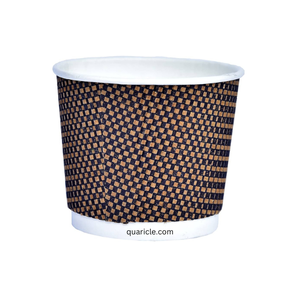 100% vasos ondulados naturales no tóxicos desechables 4oz/6oz/9oz/12oz/16oz vajilla de papel moderna suministros calientes/fríos Kits fiestas - Product Image 5