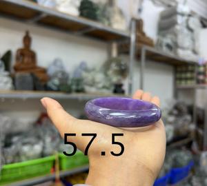 Brazalete de moda de jade grueso de lavanda tamaño 55-65 protector contra energía negativa - Product Image 4