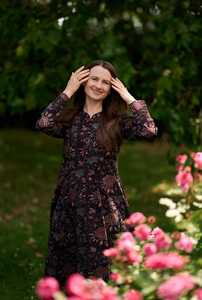 ชุดเดรสมาเดอลีนพิมพ์ลายด้วยมือ ผ้าฝ้ายแท้ ความยาวระดับน่อง สไตล์โบฮีเมียน ลำลอง ใส่ได้หลายโอกาส แฟชั่นที่เป็นมิตรต่อสังคม - Product Image 6