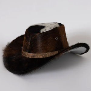 Sombreros de Cuero Vacuno de la Mejor Calidad al por Mayor, Personalizados, MOQ Bajo, Color Sólido, Sombreros de Cuero Vacuno para Hombre en Venta - Product Image 6