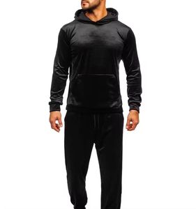 Survêtements en velours pour hommes, style tendance, durables, respirants, pour une utilisation en extérieur, taille plus, logo personnalisé pour la saison hivernale - Product Image 2