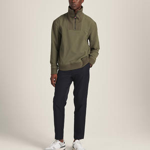 High Quality Custom <b>Fleece</b> Sweatshirt Hooded <b>Quarter</b> <b>Zip</b> Embroidered Custom Logo Eco-Friendly Golf Streetwear Pullover Winter - Product Image 2