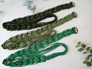 Nouveau Design 2024 été et printemps Style bohème à la mode coloré tricoté coton macramé ceinture pour les femmes - Product Image 3