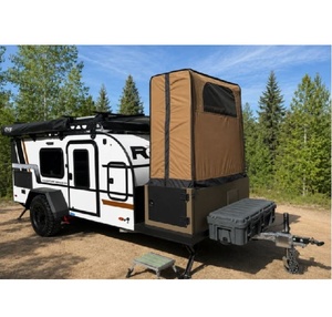 Caravane compacte légère pour le camping, camping-car de voyage pour les sorties en famille avec espace de couchage et de séjour - Product Image 2