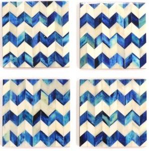 Posavasos de té con incrustaciones de hueso pulido a mano de alta demanda en nogal de diseño Mughal para uso elegante en el hogar y la cocina - Product Image 2