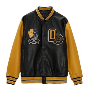 Chaqueta universitaria de béisbol de manga larga con los últimos diseños personalizados al por mayor de diseño OEM, chaquetas universitarias lisas para hombre - Product Image 6