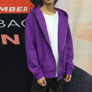 Sudadera con capucha pesada de moda para hombre, ropa de calle con cremallera completa con diseño sublimado bordado y cremallera de cara completa para invierno - Product Image 2