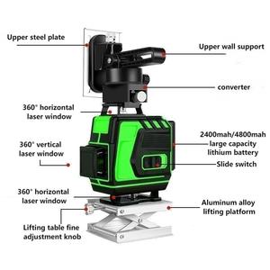 Niveau <span class=keywords><strong>laser</strong></span> croisé vert haute précision Xm Xm-18 <span class=keywords><strong>pour</strong></span> usage industriel et DIY, avec lentilles 3D et batterie au lithium, idéal <span class=keywords><strong>pour</strong></span> l'installation de cloisons sèches et le carrelage - Product Image 4