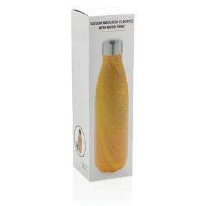 Borraccia Termica in Acciaio Inossidabile da 500ml con Texture Legno per Merchandising - Product Image 5