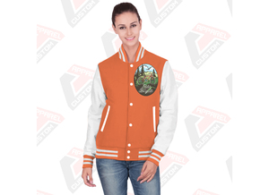 Hot Selling <b>Men's</b> Casual Street Wear Canvas Varsity <b>Jacket</b> with Stand Collar Customized Printing Breathable New Fashion - Product Image 2