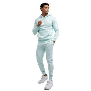 Ensemble de survêtement pour homme en coton de haute qualité, sweat-shirt à capuche et jogging, vêtements d'hiver légers, pull à capuche, fitness, XL, fermeture éclair, logo personnalisable - Product Image 3