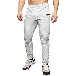 Pantalones de chándal personalizados para hombre, Pantalón de algodón 100%, color gris, alta calidad, con logotipo personalizado, venta al por mayor - Product Image 1