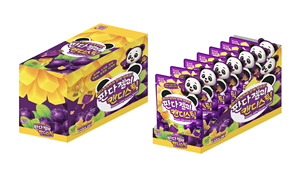 korean snacks wholesale 2-in-1 Gummy Candy with Edible Stick - Cute Panda Shape Soft Jelly Lollipop - Mango & Grape Flavor - Product Image 3
