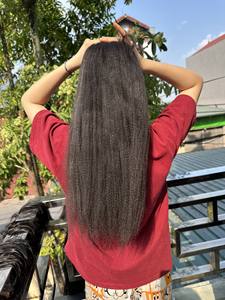 Vente en gros de Yaki trame droite non transformée vierge vietnamienne 100% paquets de cheveux humains crépus droits personnalisés - Product Image 2