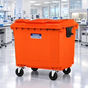 Turkish Manufacturer 1100 Liter <b>Plastic</b> Waste Container <b>Plastic</b> Garbage Container Waste Container <b>Dustbin</b> Trashbin Garbage - Product Image 3