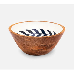 Classic Enamel Printed Wood <b>Bowl</b> Includes Spoon Flatware <b>Bowl</b> <b>Salad</b> <b>Server</b> Set Handicrafts Top Selling Sale - Product Image 6