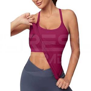 Tops de Yoga de Alta Calidad para Mujer, Spandex/Nailon, Sin Mangas, Ajuste Ceñido, Secado Rápido y Transpirable, Diseño Económico, Venta al Por Mayor - Product Image 5