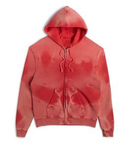 Sweat-shirts d'hiver en molleton à impression brodée personnalisée 450 g/m², lavage à l'acide, vente en gros, poids lourd, 100 % coton, lavés, pour hommes - Product Image 4