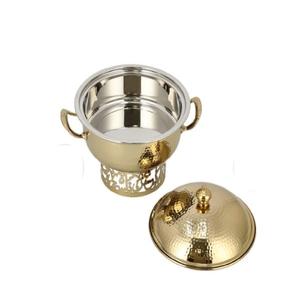 หม้อสแตนเลสสตีลหุ้มฉนวนสไตล์คลาสสิกออกแบบให้มีขอบโค้งด้วยมือสำหรับเสิร์ฟอาหารหม้อร้อนเสิร์ฟอาหาร - Product Image 2