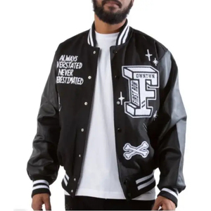 <b>Men's</b> Varsity <b>Jacket</b> <b>Summer</b> Streetwear Slim Fit Unisex 100% Wool Animal Print Quick Dry Breathable - Product Image 1