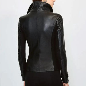 Veste d'hiver en cuir véritable pour femme, design professionnel de qualité supérieure, décontractée, manches longues, tricotée, respirante, en promotion - Product Image 2