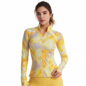 Chaqueta de Yoga de Compresión para Mujer, Cuello Alto, Chaquetas de Entrenamiento, Ropa Deportiva de Yoga para Mujer, Tops - Product Image 3