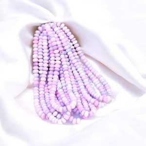 Perles de pierre Rondelle lisse opale lavande rose naturelle 7mm 10mm brins perles de pierres précieuses en vrac pour la fabrication de bijoux en gros en vrac - Product Image 2