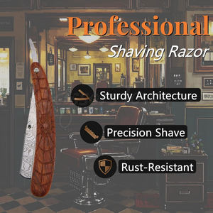 Maquinilla de afeitar recta de peluquero con hoja afilada de acero inoxidable, maquinilla de afeitar clásica plegable para hombres, aseo tradicional - Product Image 6