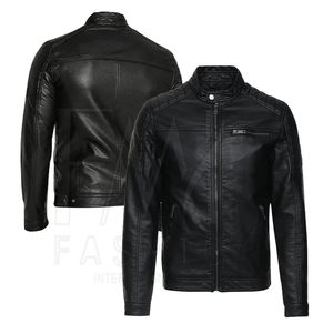 เสื้อแจ็กเก็ตหนังแคนวาสสไตล์ตามความต้องการของลูกค้า - Product Image 1