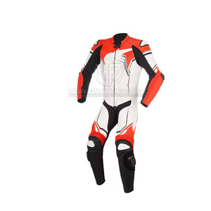 Traje de cuero de moto de dos piezas con ajuste personalizado con forro extraíble transpirable y zonas elásticas para montar en invierno - Product Image 6