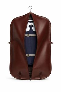 Étui à vêtements suspendu en cuir véritable de luxe pour costume et manteaux, anti-poussière, design de voyage - Product Image 5