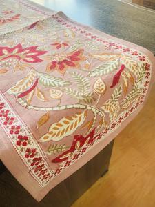 <strong>Indian</strong> High Quality <strong>Block</strong> <strong>Printed</strong> Thicken Cotton Canvas <strong>Fabric</strong> Hand <strong>Block</strong> <strong>Printing</strong> Table Runner for Home Decoration - Product Image 6