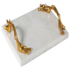 Solid Marble Fancy New Design Table Decoration <strong>Dessert</strong> and Snacks <strong>Trays</strong> Wholesale Best Quality Unique Serving Marble <strong>Tray</strong> - Product Image 5