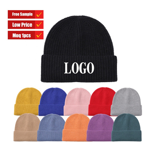 Gorro de punto de gofres multicolor para mujer, gorro térmico cálido para invierno con logotipo personalizado, método de impresión Digital - Product Image 2
