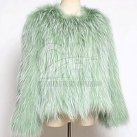 Manteau court en fourrure de Mongolie moelleux tendance pour l'hiver, veste en fourrure de Mongolie pour femmes, vêtements d'extérieur tendance pour l'hiver