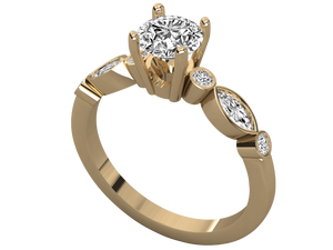 Bague de fiançailles et de mariage classique en diamant de laboratoire taille marquise 14 carats pour femme, certifiée IGI, couleur fantaisie légère, provenance Inde - Product Image 6