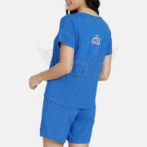 Conjuntos de dos piezas Conjunto de chándal para mujer Chándal Verano 2 piezas Camiseta y pantalones cortos Conjunto de mujer Algodón Sólido Conjuntos cortos para mujer - Product Image 3